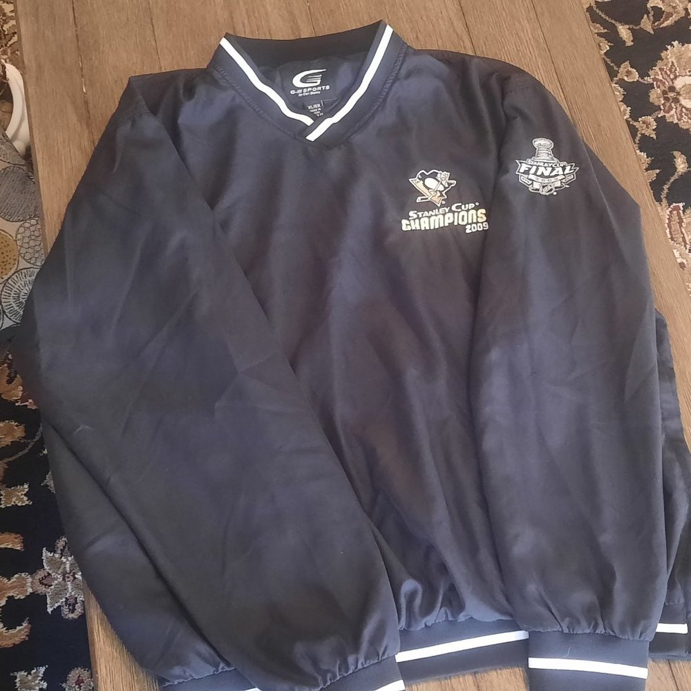 Pittsburgh Penguins 2009 Stanley Cup Champions Pullover XL w/ Final Patch NHL